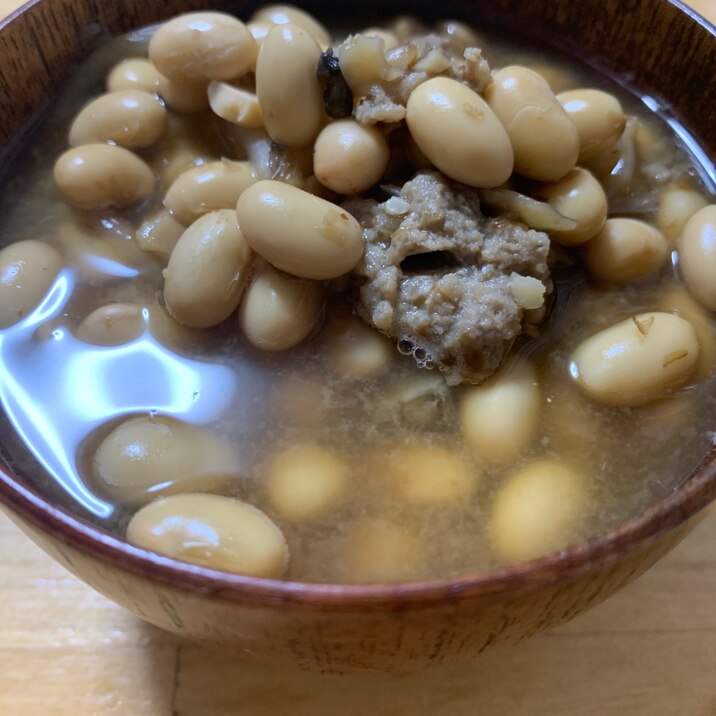 大豆と、肉団子のスープ